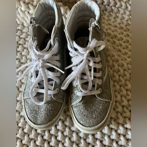 Silver sparkle Vans Toddler size 11.5